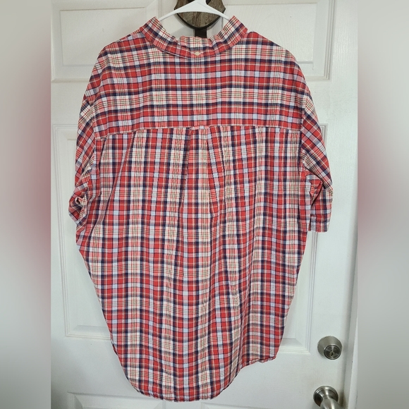 Chap's Men's Classic Short Sleeve Button Down Shirt, Size: XXL Color: Red - Picture 10 of 12
